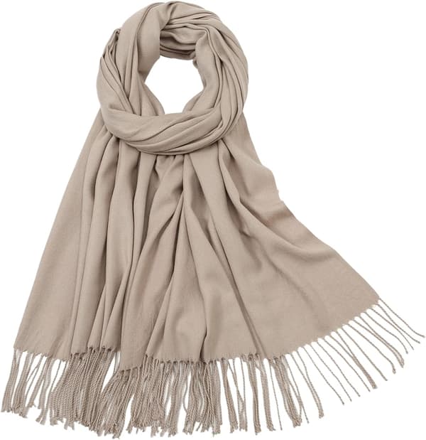 Dame Tørklæder Pashmina Sjaler og Slå-om til Bryllup Tørklæder til Kvinder Vinter Lys Khaki Light Khaki