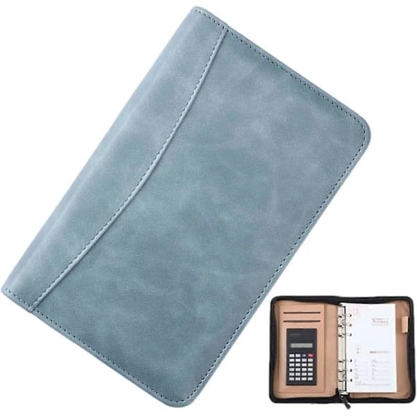 School Binder - A6 PU Leather Budget Planner with Calculator | Waterproof Budget Binder