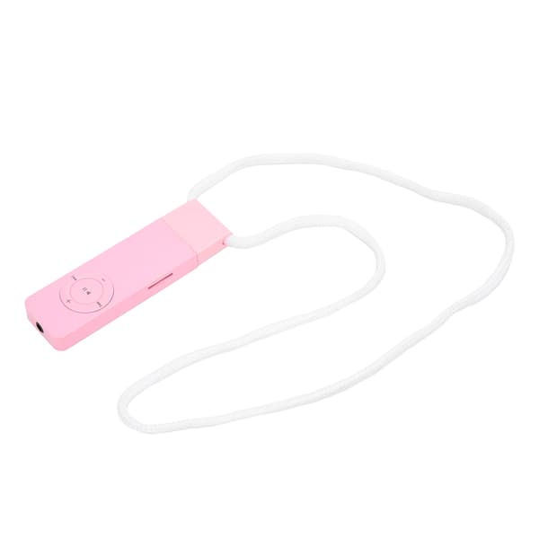 MP3-spiller tapsfri lydstøtte opptil 64 GB mini musikkspiller for studenter, løping, reise, rosa
