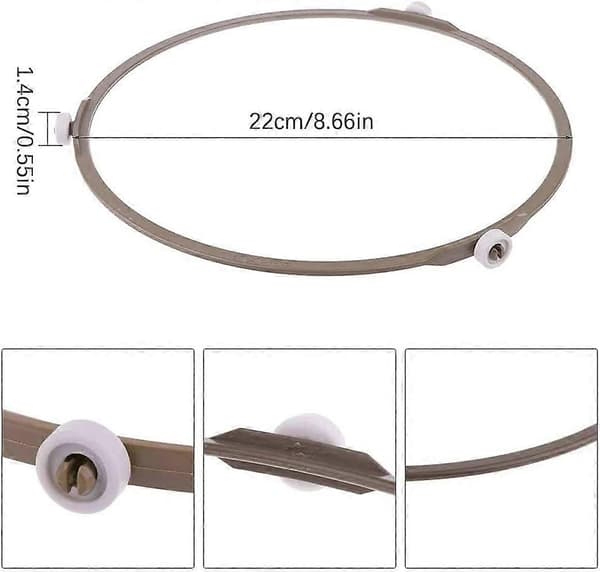 Mikrovågsugnsglasplatta 22 cm Brun