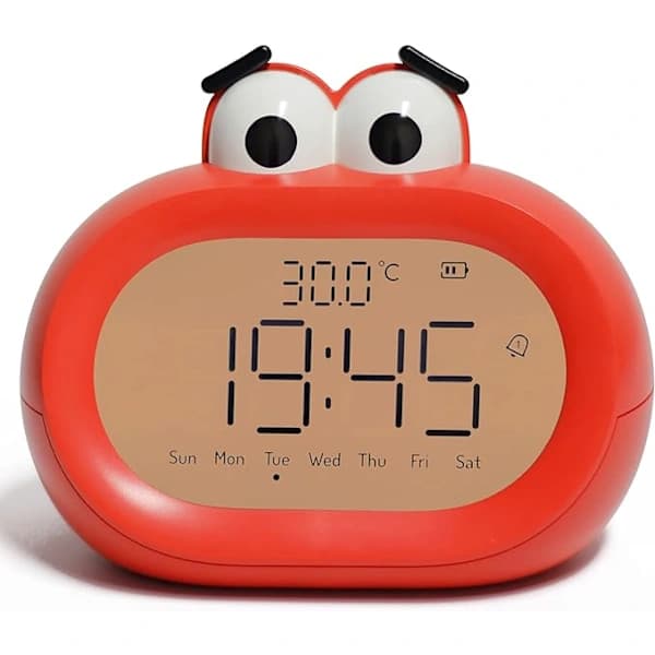 {xj} Cute Cartoon Children's Alarm Clock, Counter, Intelligent Dual Function