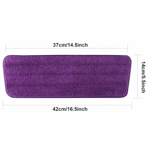 4-pack Spraymoppdynor Mikrofibermoppar Refill Dynor Reveal Mopphuvud Ersättningsdynor för Rengöring 42x14cm