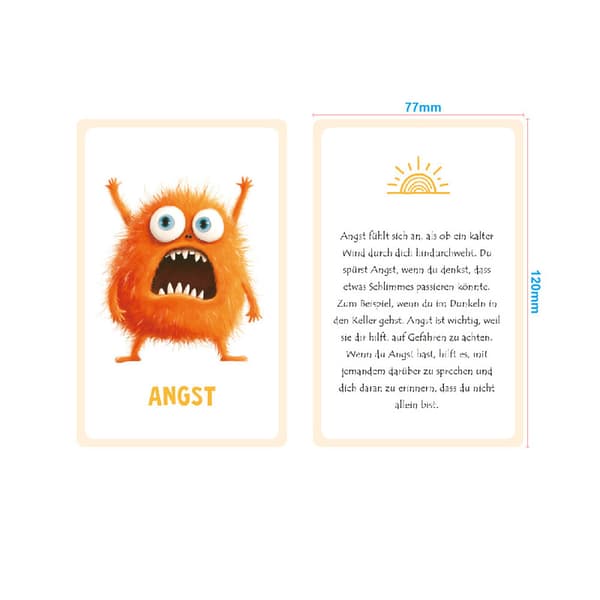 32 søte monsterdyr lærings- og mindfulnesskort for barn