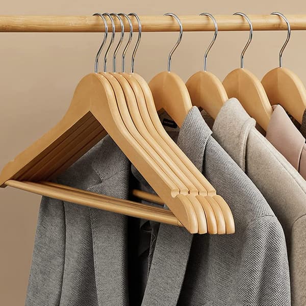 Solid Maple Wood Hangers - 20-pack