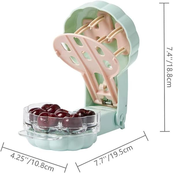 Cherry Pitter, 6 Cherry Pitters, Portable Cherry Pitter, Kitchen Tool for Removing Pits from 6 Cherries at Once