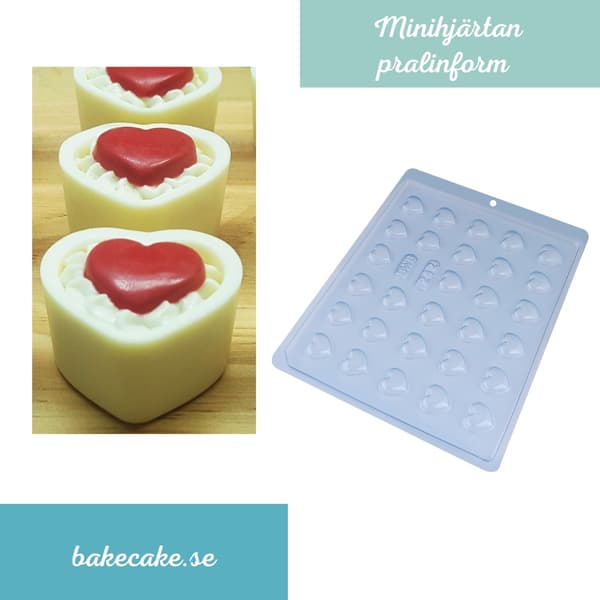 Pralinform Hjerte Sjokoladeform - BWB 242 Transparent transparent