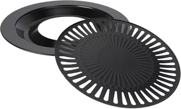 Koreansk rund BBQ-grillpanne, non-stick rustfritt stål, for innendørs gasskomfyr