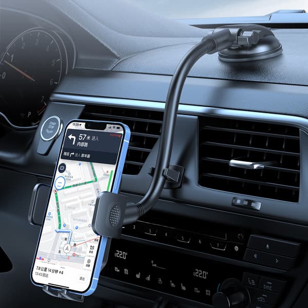 Vinduesmontering til telefon i bil [Svanhalsarm 13 \" lang] Biltelefonholder Montering Instrumentbræt W