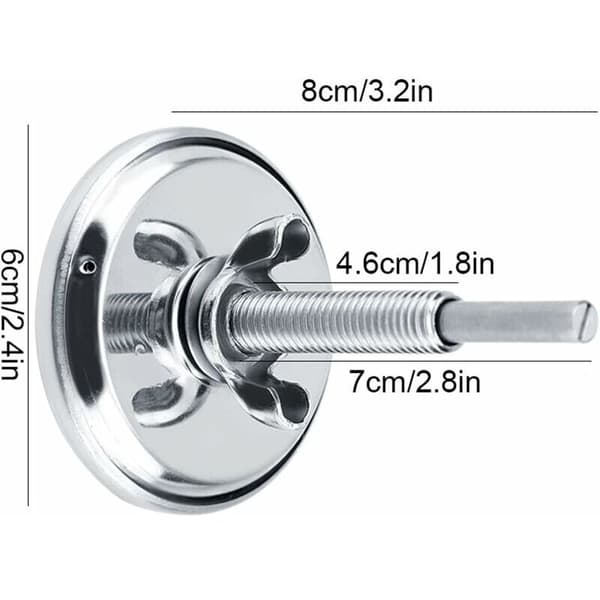 Grilltermometer, 7 cm urskive 50-800 ℉ Professionelt termometer i rustfrit stål Ovn BBQ Ryger Grilltermometer Kok