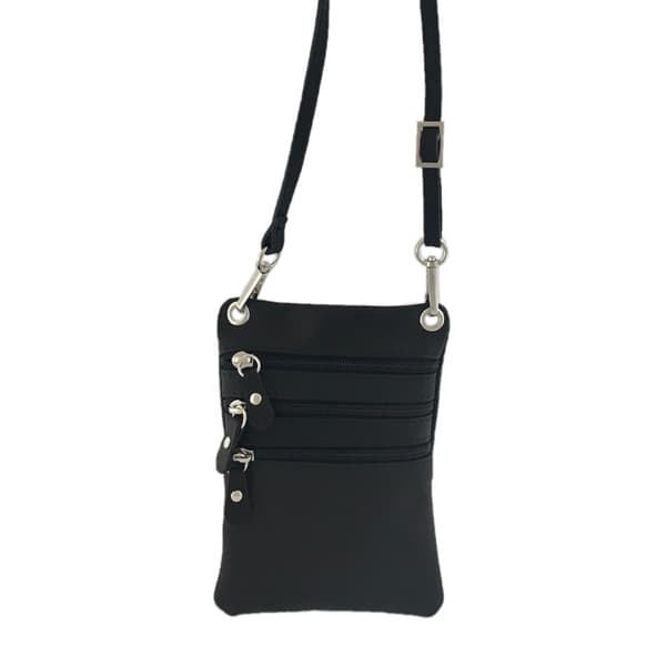 Skuldertaske i kalveskind Sort Sort one size Black one size