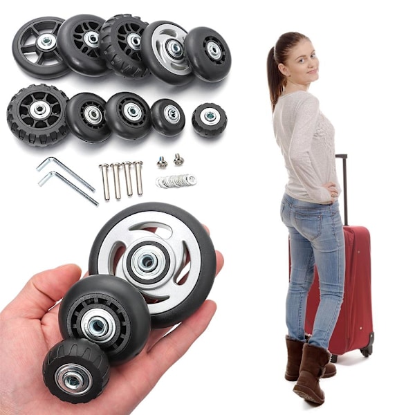 2 stk. Udskiftningshjul til bagage, 80MM*29.5MM 80mm*29.5mm
