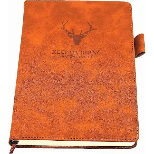 A5 Notebook - Executive Hardcover Notebooks with Thick Quality Paper, Lined College Block, 21x14.7 cm, 360 Pages (Brown)