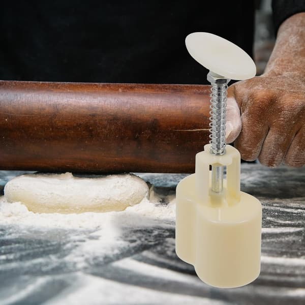 Gjenbrukbar bakeform i plast, håndpresse, månekakeform, praktisk å bruke