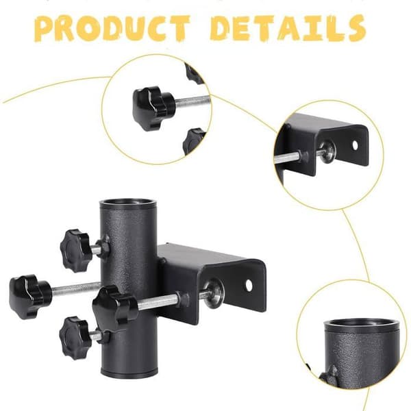 Parasolholder til altan Parasolbeslag til altangelænder Diameter 23-38 mm