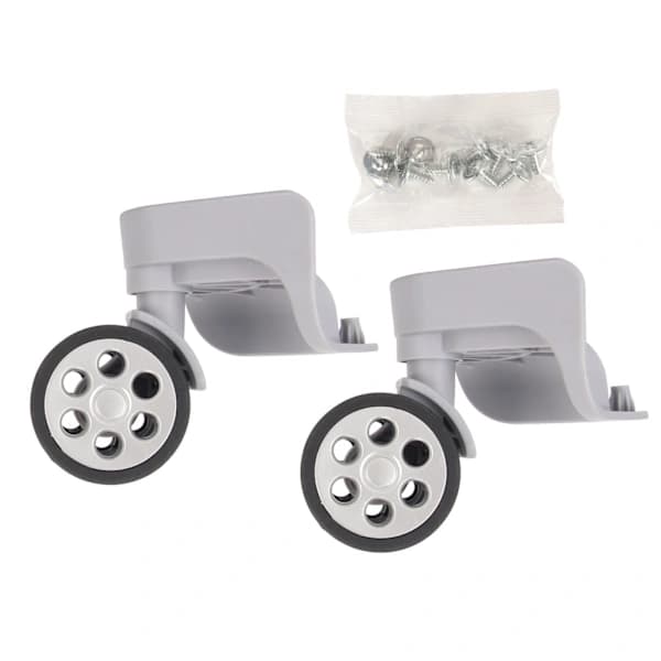 2pcs Luggage Wheels Replacement 360 Degree Rotation Low Noise High Reliability Universal Suitcase Wheels Light Gray