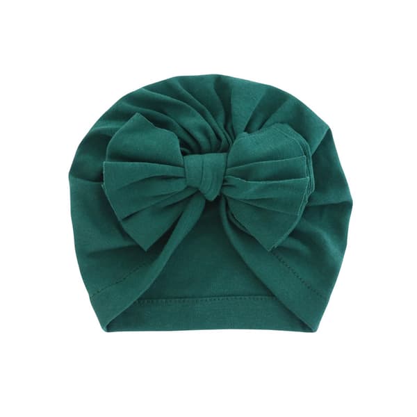 Baby Turban Nyfödd Bomullsmössa Rosett Flicka