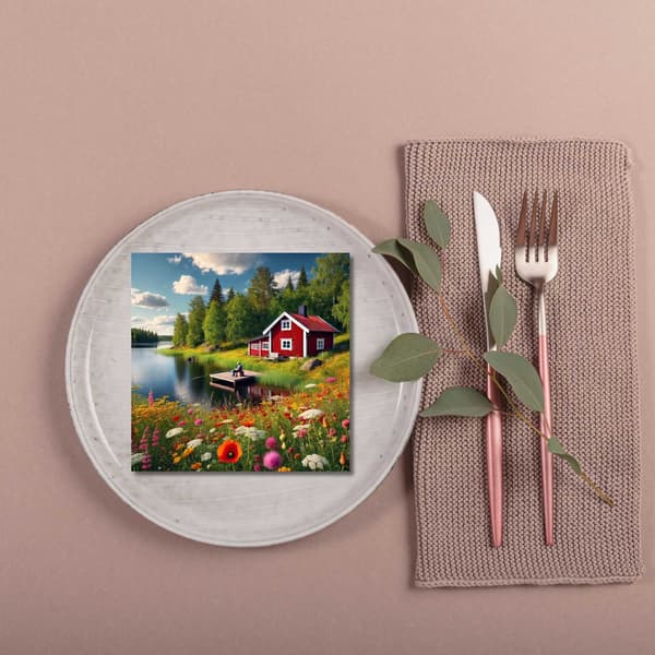 Servietter Småland 33x33 cm 20-pak multifärg multicolor