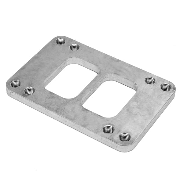 Rustfritt Stål Turbo Manifold Flens Adapter T6 til T4 Delt Eksos 8 Hull