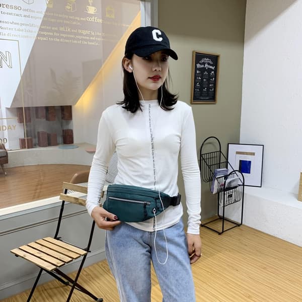 Fanny Pack Midjeväska för Män & Kvinnor Justerbart Bälte Höft Bum Bag F