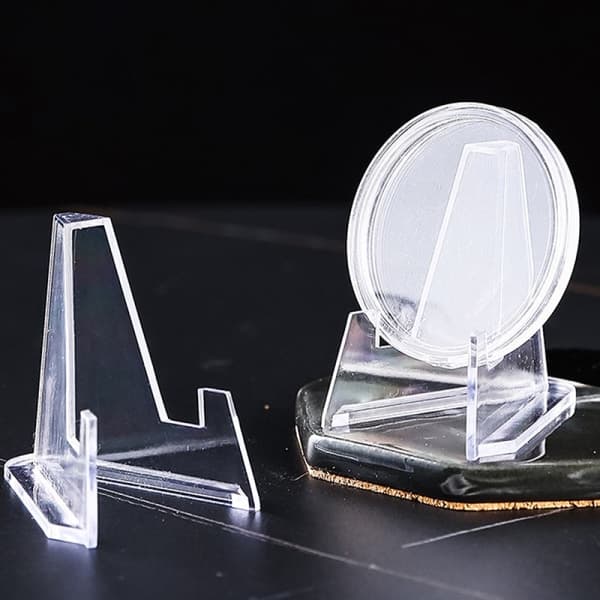 10 stk Akryl Stativ Mynt Display Staffeli Holder Liten stativ