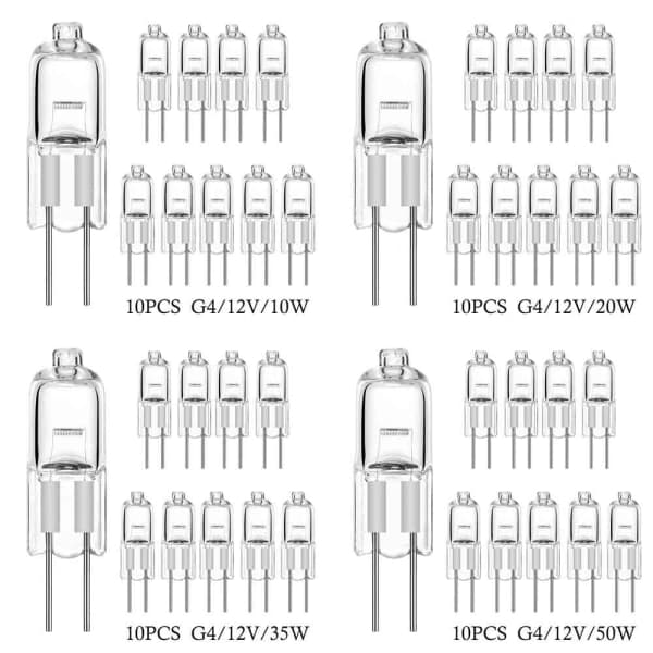 10 st halogenlampor kapsellampor G4-12V-10W