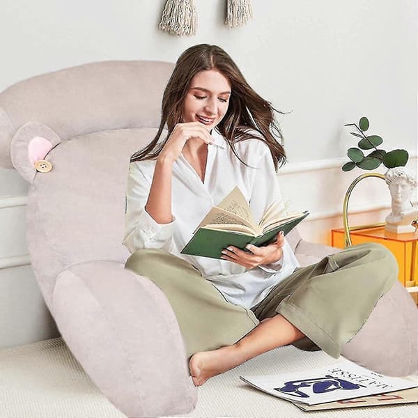 Reading Pillow | Back Pillow for Sitting in Bed with Removable Headrest - Backrest Soft Bed Chair Pillow for Sitting Up in Bed Sofa