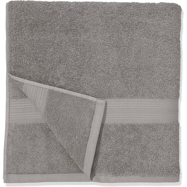 2-pak 100% bomuld badehåndklæder, farveægte, bløde og absorberende, 2 badehåndklæder, 70 x 140 cm, grå