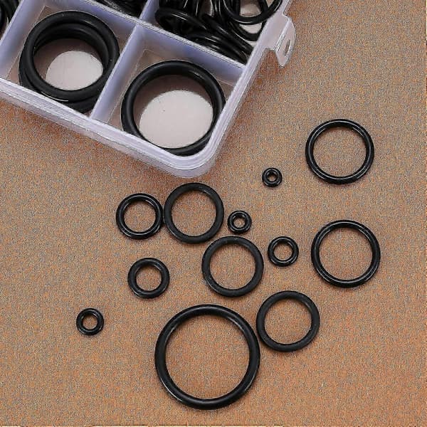 200 st. O-ringe, 15 størrelser gummi, O-ringe kompatible med VVS-isolering, rørforsegling