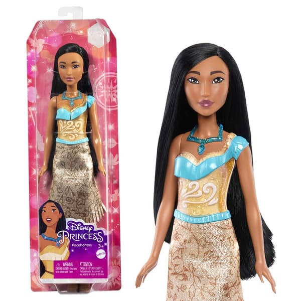 Pocahontas Disney Princess -nukke mekolla ja asusteilla