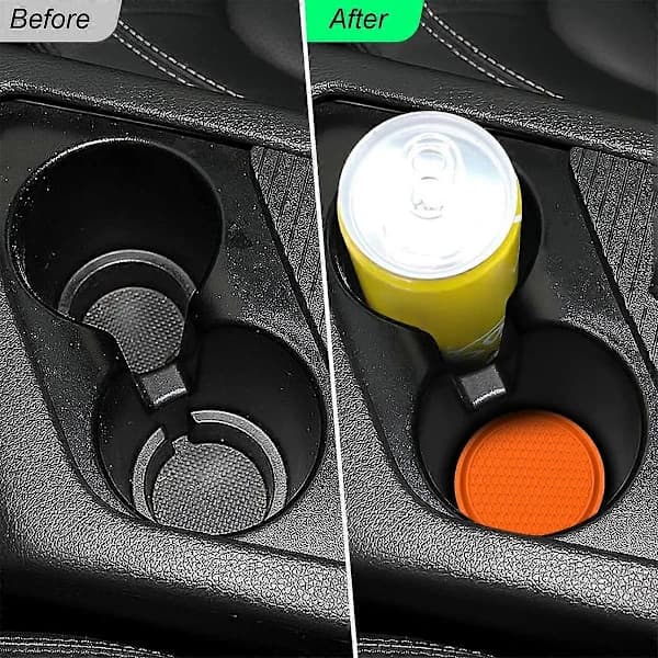4-pack Car Cup Holder Coasters, 7cm Non-slip Silicone Auto Insert Cup Coasters