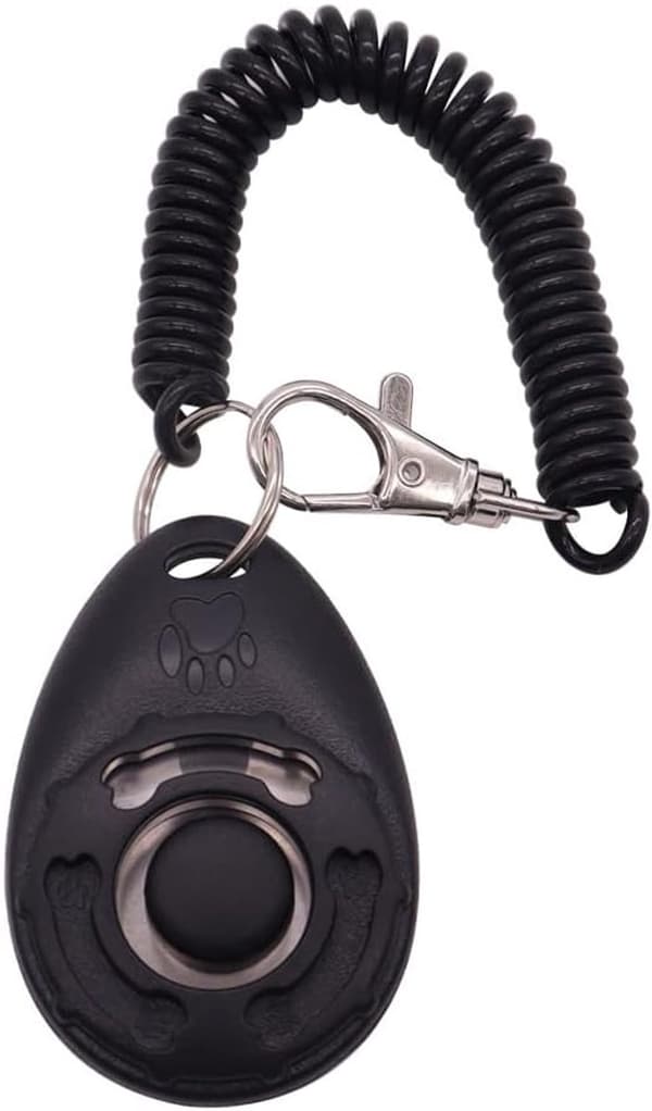 Dog Training Clicker with Large Button - Black, for Professional Pet Training (Dogs, Cats, Birds, Horses)