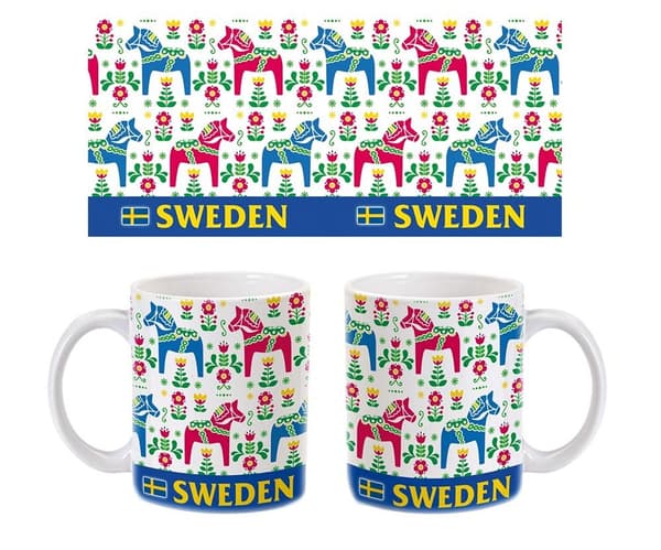 Krus Dalahäst Sverige multifärg multicolor
