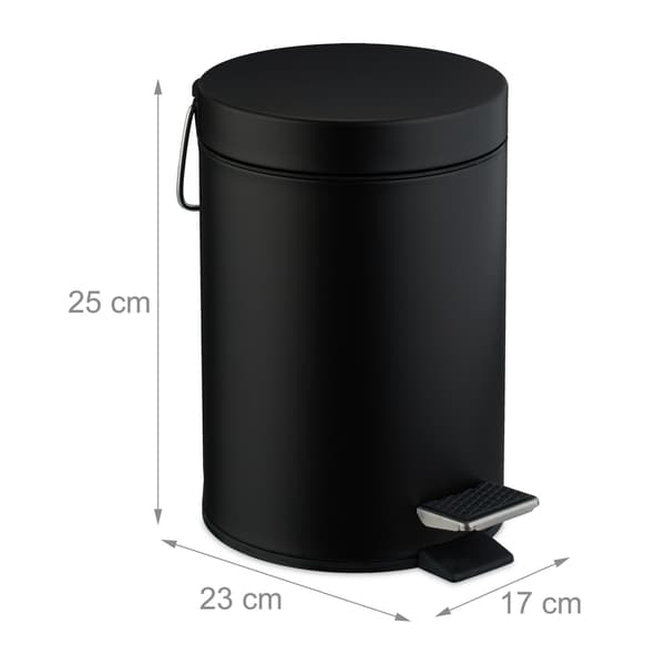 Pedalhink för badrum, 3L matt metall