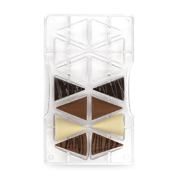 Sjokolade Pralinform Trekant Decora Transparent transparent