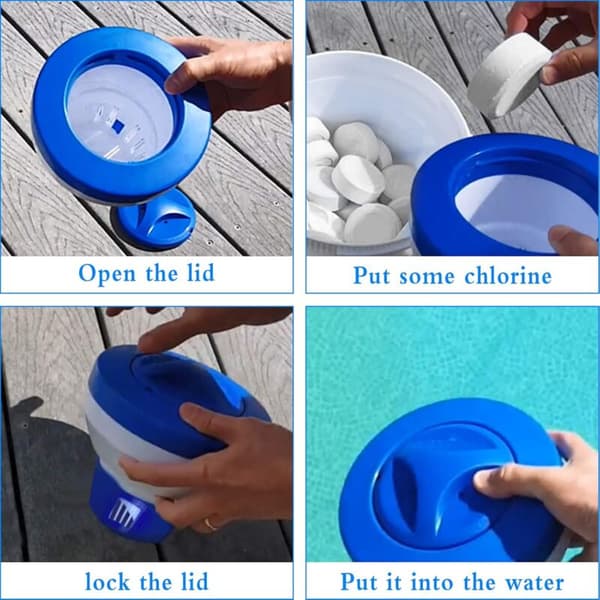 Stykker Klor Flydende Dosering Pool Flydende Dispenser Automatisk Kemisk Flyder