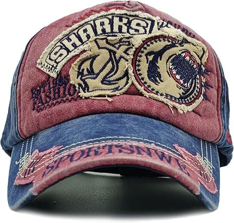 Sharks Basebollkeps Justerbar Snapback Pappahatt Bomull Mesh