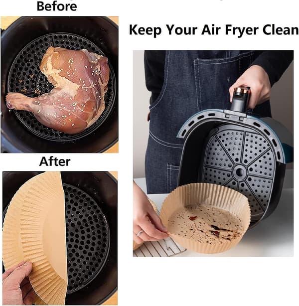 Engangs Airfryer Papirforinger, 100 stk. Engangs Non-stick