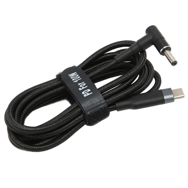 Hurtiglading USB C til DC-plugg - 100 W strømkabel for bærbar PC - Bærbar og holdbar - 0,5 M lengde