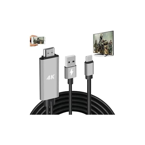 USB C til HDMI 4K-adapter, Benfei Thunderbolt 3 til HDMI [Aluminiumskall og nylonkabel]