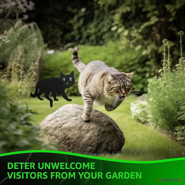 Haveskræmmer til katte med reflekterende marmorøjne - 2-pak katteafskrækker til haven