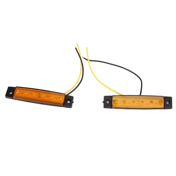 10 pcs 6LED Side Marker Lights Amber Lighting DC12V IP68 Waterproof Multifunctional for Trucks Trailers