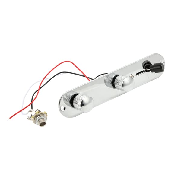 Forkromet Metal 3-vejs Switch Forbundet Kontrolplade Tele Guitar Reservedele