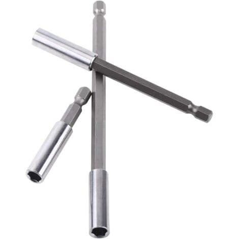3-delt 1/4\" magnetisk bitsholderforlenger 60mm 100mm 150mm sekskantskaft