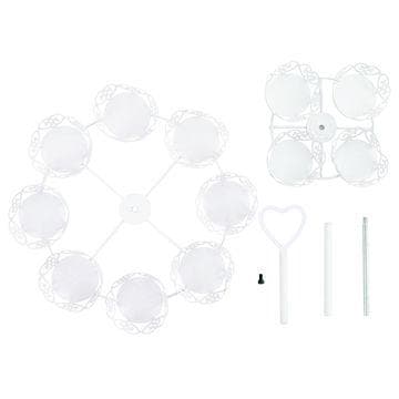 Muffinstre Muffinsstativ 12 stk Cupcakes Stativ Liten Hvit Vit white