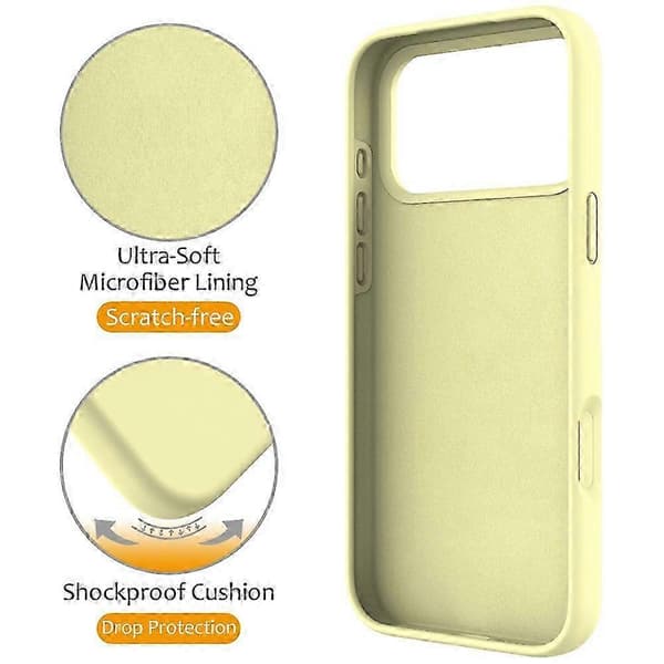 Compatible with iPhone 17 Pro Max Case Compatible with MagSafe Kickstand PC + Silicone Phone Case Yellow szrh
