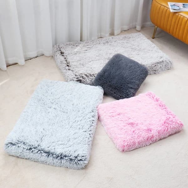 Medium Dog Bed 50x40cm Dark Grey – Washable with Removable Cover, Super Soft Waterproof Basket Bed, Non-Slip Bottom