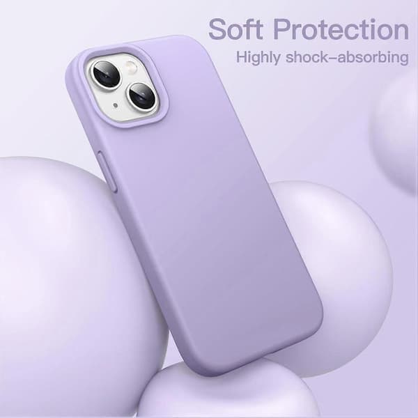 Silicone Case Compatible with iPhone 13 6.1 inch, Silky Protective Cover, Shockproof Case with Microfiber Lining