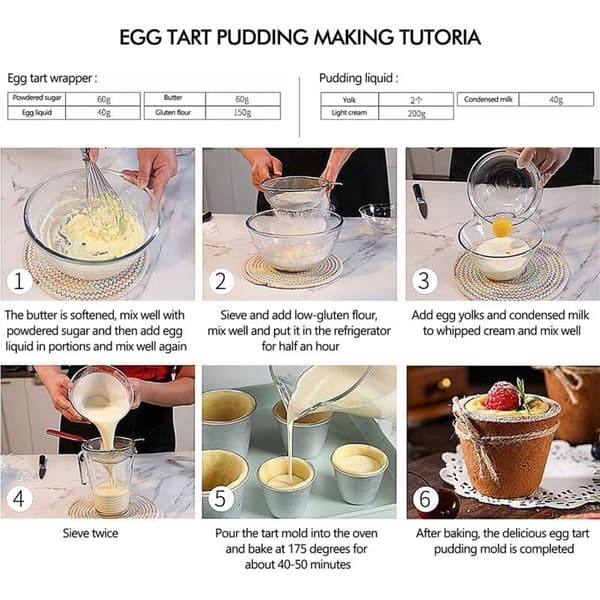 Buddingform til bagning, DIY bagning buddingkop mini form, æggeform, muffin form, cupcake form - WELLNGS