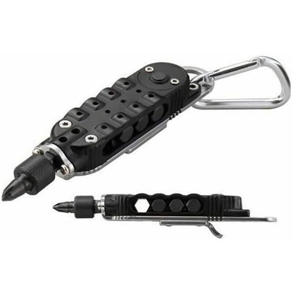 Multifunctional Tool Kit Small EDC Tools Pocket Keychain Screwdriver Travel Outdoor Adjustable