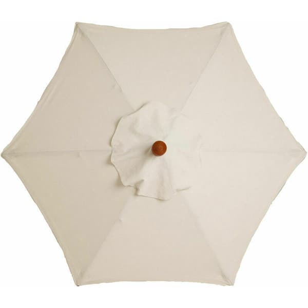 (Beige) Erstatningsdug til parasol - 6 ribber - Diameter 2 meter